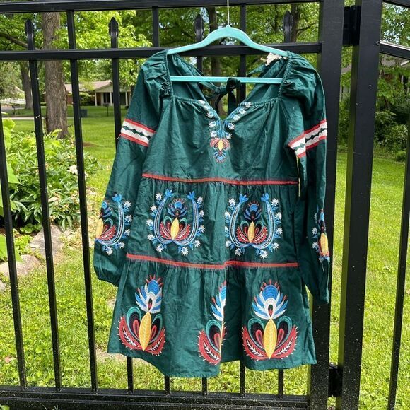 Anthropologie Let Me Be Embroidered Tunic Dress NWT - Picture 7 of 10